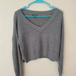 Wild Fable Charcoal V-Neck Sweater